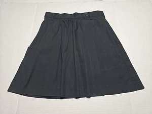 Theory Wrap Skirt Womens Size 10 Black Gathered Waist Button Closure Pockets - Picture 1 of 6