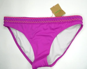 Boden Purple Bikini Bottom Women Skyra Smocked Swim Suit NWT Summer Size 8 - Picture 1 of 4