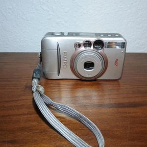 Canon Sure Shot 80u 35mm Point & Shoot Film Camera 38-80mm Zoom Lens UNTESTED - Picture 1 of 9