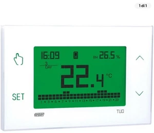 VEMER TUO 4G CRONOTERMOSTATO  TOUCHCOLOR BIANCO DA PARETE VE795800 - Foto 1 di 1