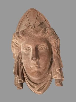 Antigua figura victoriana de resina moldeada cabeza de doncella salvamento arquitectónico Foto 1 de 4