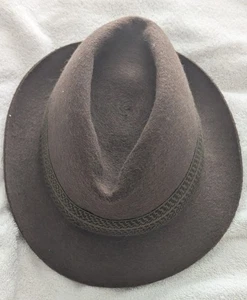 Vintage Roma By Attaboy Fedora Hat Brown - Picture 1 of 6