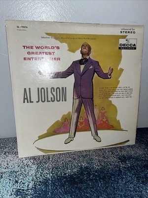 Al Jolson - The World's Greatest Entertainer Lp DL 9074 Decca In Shrink Foto 1 de 2