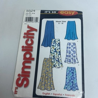 Women's Long Flared Hem Skirt Sewing Pattern UNCUT Size 8-18 Prairie Style - Image 1 of 4