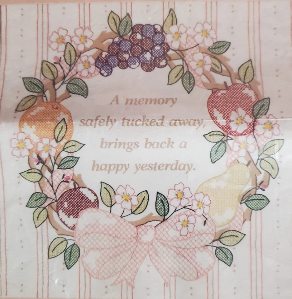Golden Bee 20239 Memory Picture stamped cross stitch kit, fruit, flowers, floral - Image 1 of 1