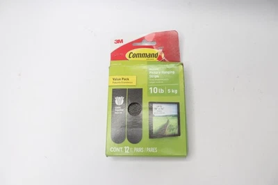 (12-Pairs) 3M Medium Picture-Hanging Strips Black 17204BLK-12PK - Image 1 of 4