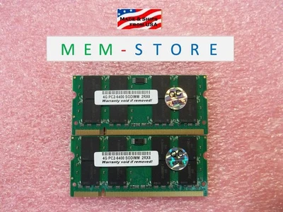 A1837303 8GB 2x4GB PC2-6400 SODIMM DDR2-800 Memory for Dell Precision M4400 - Image 1 of 4