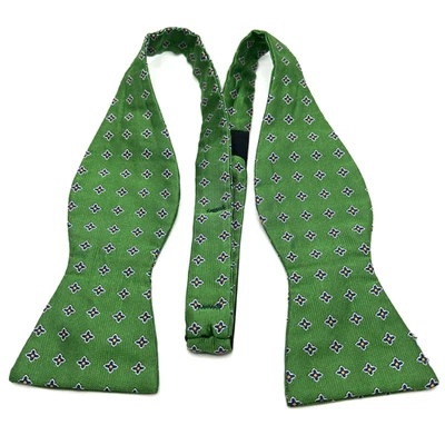 Polo Ralph Lauren Para Hombres Verde Púrpura Geo Pajarita Seda Italia 2 1/2” Adjustolox Foto 1 de 4