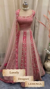 Party Lehnga choli Indian Designer Bollywood lehenga wear wedding ethnic bridal - Picture 1 of 9