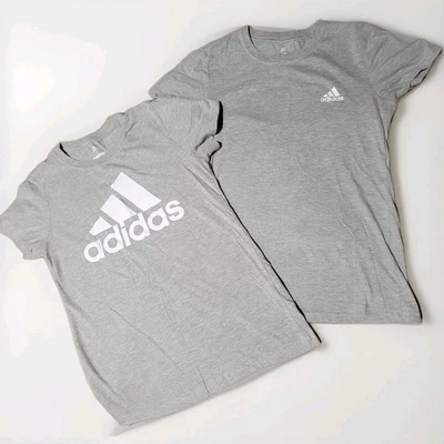Adidas Mujer Pequeña Gris Camiseta Lote de 2 Prendas Deportivas Atléticas Informales Prendas para el torso Foto 1 de 4
