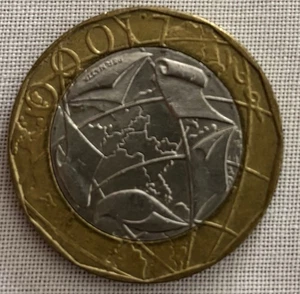 Moneta 1000 Lire 1997 con Errore Di Conio - Confini Geografici Errati - FDC - Foto 1 di 3