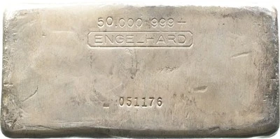 50 Oz Silver Bar Engelhard *8817 - Image 1 of 3