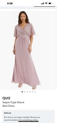 Vestido manga gorra lentejuelas Quiz Foto 1 de 4