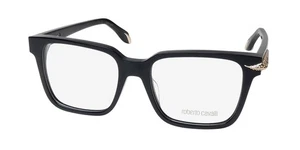 NEW ROBERTO CAVALLI VRC019S EYEWEAR BLACK 0700 WOMENS 52-18-140 FULL-RIM PLASTIC - Picture 1 of 8