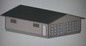 GENEHMIGUNGSFERTIG 24' X 32' GARAGENPLAN MASSSTABSGETREU GEZEICHNET BAUPLÄNE UND MATERIALLISTE - Bild 1 von 5