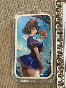 Barra de plata AN 🍎 A DAY KEEP THE DWARVES ALEJADOS 1 OZ .999 con certificado de autenticidad de colección de 199 - Imagen 1 de 3