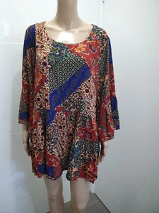 EVANS TAG 18 HIPPY BOHO LONG BELL SLEEVE TOP - Picture 1 of 5