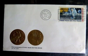 1970 ARMSTRONG APOLLO 11 SPACE COVER  FIRST MAN ON MOON - Picture 1 of 4