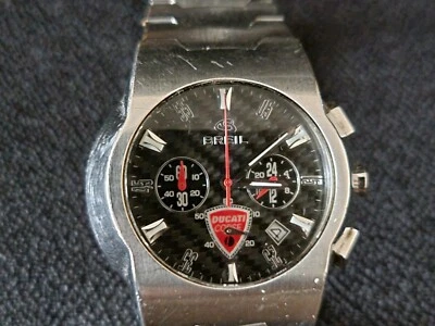 RELOJ CRONÓGRAFO BREIL DUCATI CABALLERO ESFERA NEGRA Y CROMADA ACERO INOXIDABLE CEPILLADO Foto 1 de 4