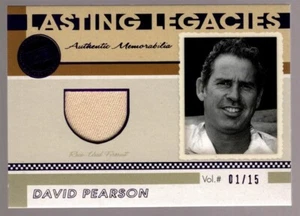 DAVID PEARSON 1/15 RACE USED FIRESUIT PATCH SP 2011 PRESS PASS LASTING LEGACIES - Picture 1 of 1