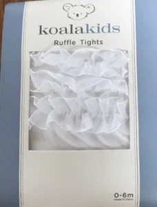Koala Kids Ruffle Rhumba White Tights Infant 0-6 Mo-Brand New-Ships N 24h - Picture 1 of 2