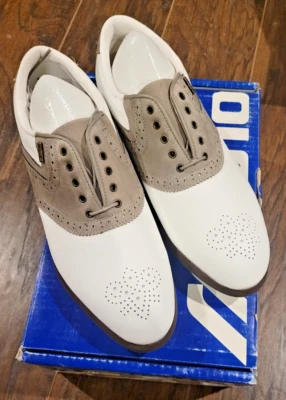 Zapatos de golf de moda Mizuno MIZ vintage para mujer color blanco/niebla talla 9  Foto 1 de 4