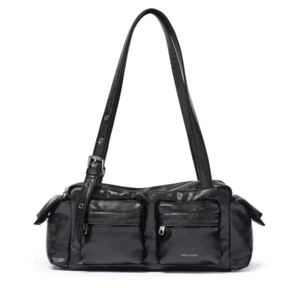 Bolso utilitario de bolsillo SAMO ONDOH M negro cabra/bolso de hombro - Imagen 1 de 4