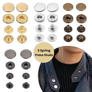 10-100x Press Studs Button S Spring Snap Fasteners Repair Jackets Craft Clothes - Picture 1 of 30