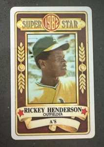 1982 Permagraphics #35 RICKEY HENDERSON credit card - Oakland A's - Picture 1 of 2