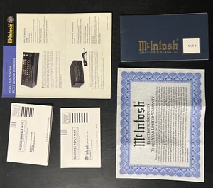 Vintage Original McIntosh MVS3 A/V Source Selector Manual, Warr Cert, Broc NEW - Picture 1 of 6