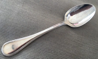 Cinco horas 1 colher de chá Christofle Perles placa de prata 18515 frisada 1890 - Imagem 1 de 4