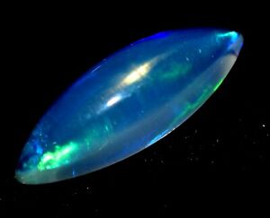 1.60 Ct Natural Ethiopian Fire Opal Certified Play of Color Gemstone 15 X 5 MM