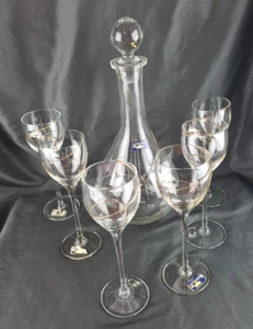 Vintage Leonardo Glas Karaffe und sechs Gläser, sehr Dekorativ - Bild 1 von 4