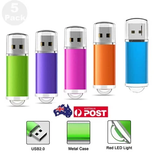 5Pack 1GB-64GB USB 2.0 Pen Flash Drives Thumb Memory Stick For Data Storage - Picture 1 of 20