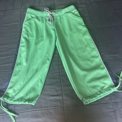 De colección. Pantalones Cortos Mujer Le Tigre Capris Atléticos~verde/azul.Pequeños. Foto 1 de 4