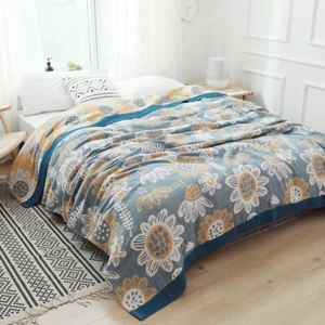 Quilt Sheet Summer Blanket Thin Breathable Air Conditioning Blanket 100% Cotton - Picture 1 of 18