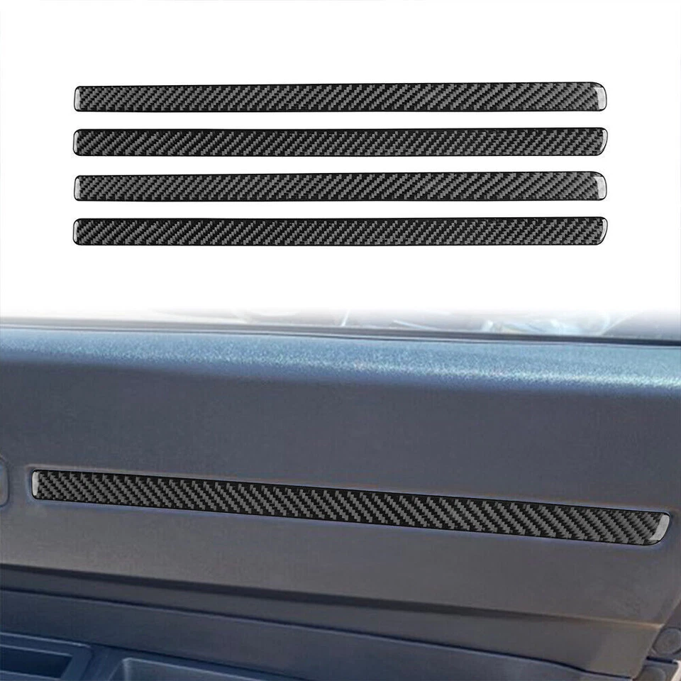 For Dodge Charger 08-10 Vinyl Carbon Fiber Car Inner Door Strip Panel Decor Trim - Image 1 of 4