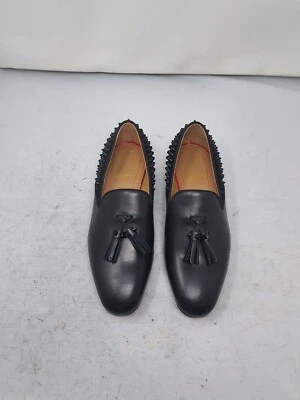 Christian Louboutin Black Tassilo Spike Stud Tassel Loafer EU 40.5 US 7.5 MEN - Image 1 of 4