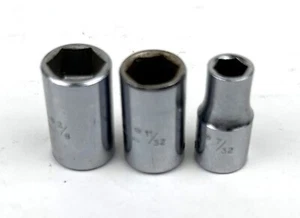 Proto Professional 4712/4711/4707 (3/8" 11/32" 7/32") 6pt Sockets for 1/4" Drive - Bild 1 von 3