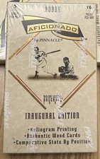 1996 Pinnacle Aficionado Baseball Factory Sealed Hobby Box!!! Jeter Griffey 3E
