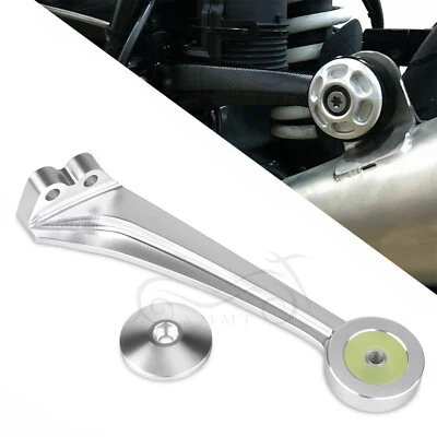 Silver CNC Exhaust Muffler Pipe Bracket Mount Holder For BMW R Nine T 2014-2020 - Image 1 of 4