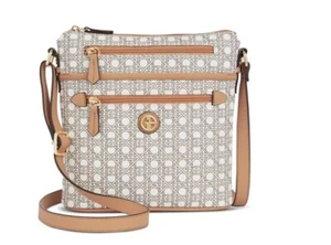 GIANI BERNINI Caning North South women's small crossbody bag - Beige (Defective) - Picture 1 of 9