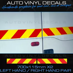 Rear Chevrons Reflective Magnetic Chevron Kit Large Vehicle - Picture 1 of 2