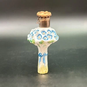 Limoges Francia Ramo de Flores Botella de Perfume Frasco Peint Principal Firmado 3.75x2 - Imagen 1 de 11