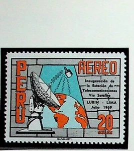 PERU Sc C242 NH ISSUE OF 1969 - TELECOMMUNICATION - Picture 1 of 1