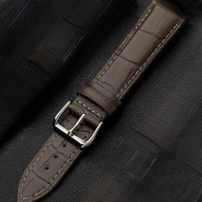 Correa de reloj de cuero genuino de alta calidad correa de cuero de vaca colorida 10 mm-24 mm Foto 1 de 4