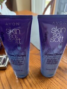 2 tubes Avon Skin So Soft Aroma + Therapy Calming Body Oil. 6.7  fl oz ea Sealed