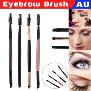 Eyebrow Brush Dual-ended Duo Brow Eyeliner Angled Cut Spoolie Brush Makeup Tools - Picture 1 of 16