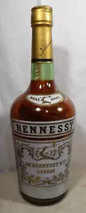 VTG 1960s Hennessy Cognac Bras Arme Empty Huge Big Dummy Glass Bottle Prop Giant - Picture 1 of 11