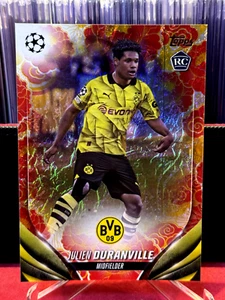 2023-24 Topps Jade UEFA Julien Duranville RC Chinese New Year 104/150 Dortmund - Picture 1 of 2